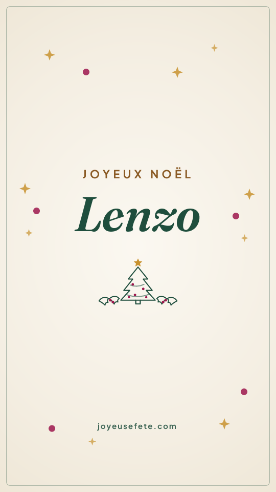 Image « Joyeux Noël Lenzo » au format story