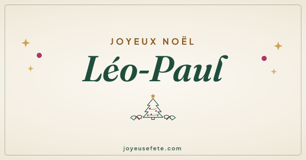 Image « Joyeux Noël Léo-Paul » au format large