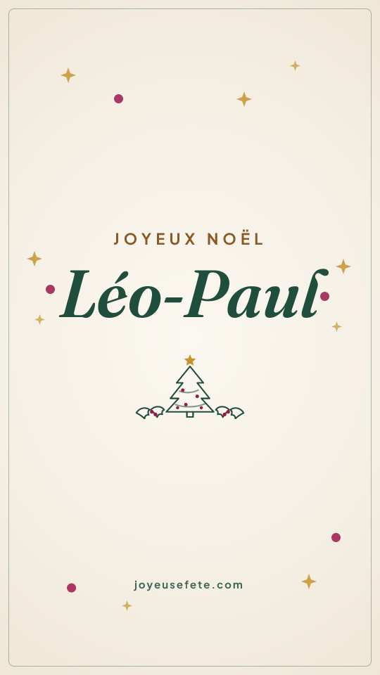 Image « Joyeux Noël Léo-Paul » au format story
