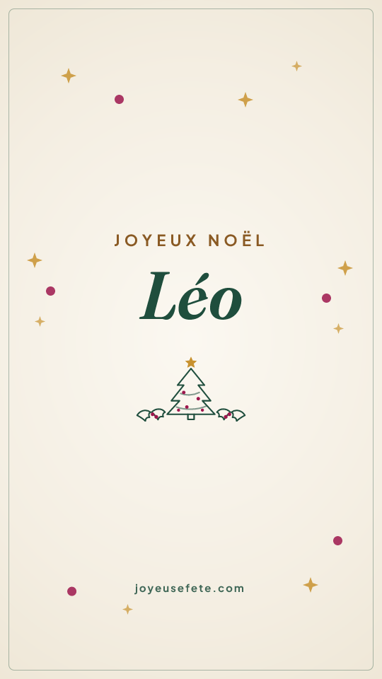 Image « Joyeux Noël Léo » au format story