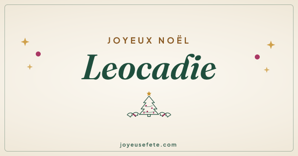 Image « Joyeux Noël Leocadie » au format large