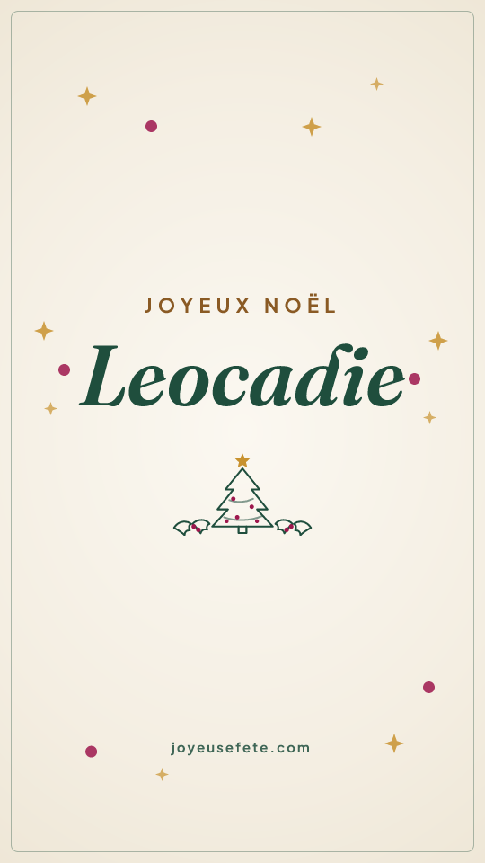 Image « Joyeux Noël Leocadie » au format story