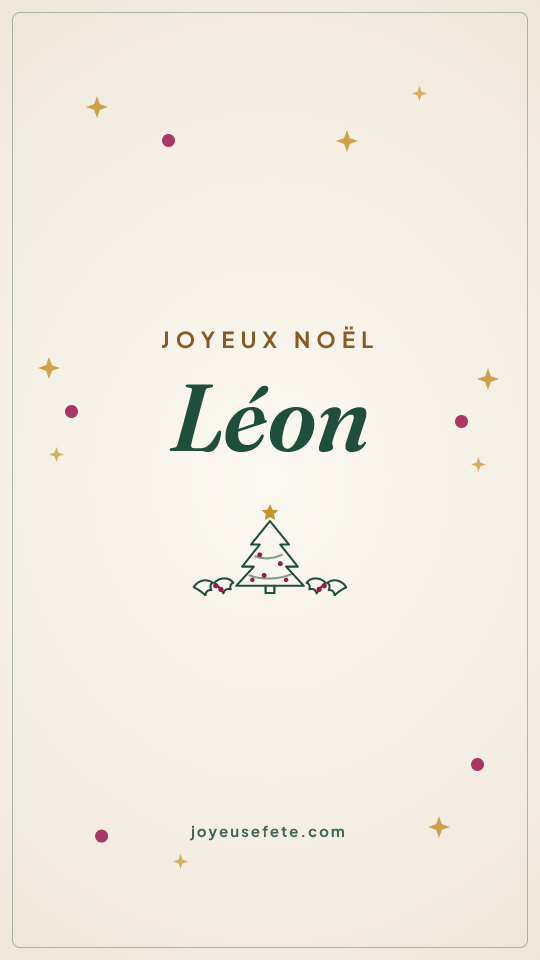 Image « Joyeux Noël Léon » au format story