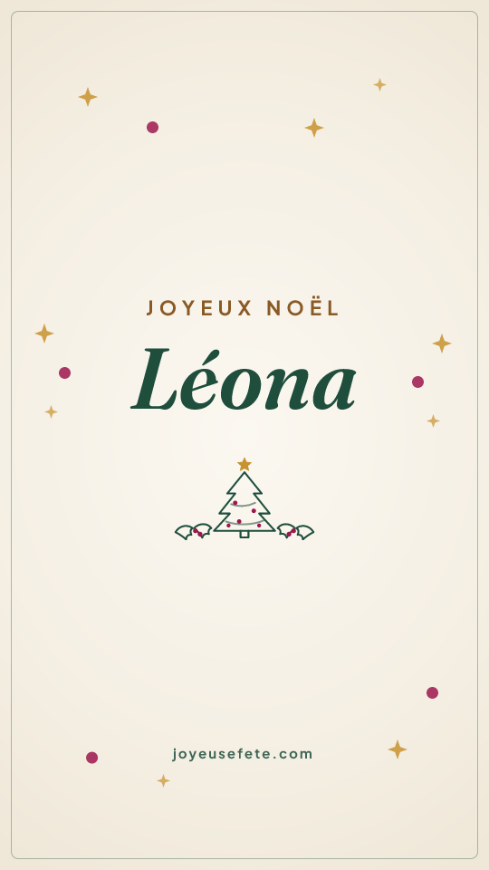 Image « Joyeux Noël Léona » au format story