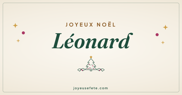 Image « Joyeux Noël Léonard » au format large