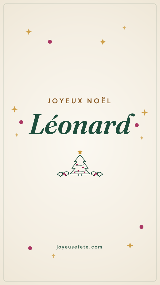 Image « Joyeux Noël Léonard » au format story