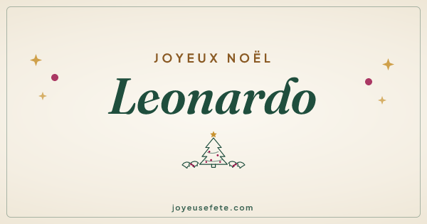 Image « Joyeux Noël Leonardo » au format large