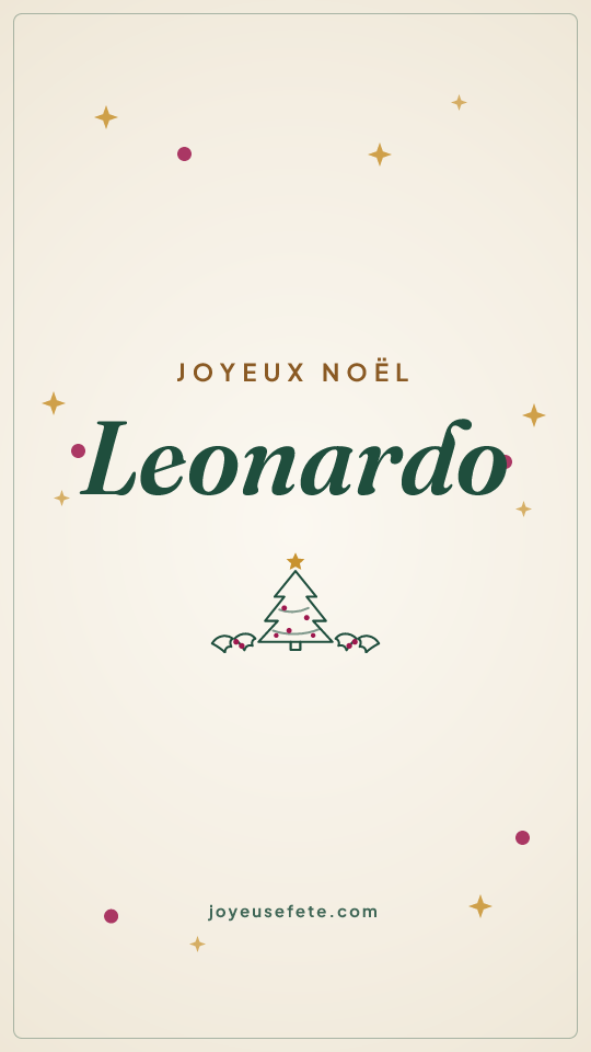 Image « Joyeux Noël Leonardo » au format story