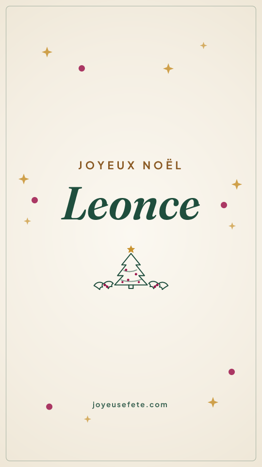 Image « Joyeux Noël Leonce » au format story