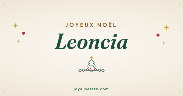 Image « Joyeux Noël Leoncia » au format large