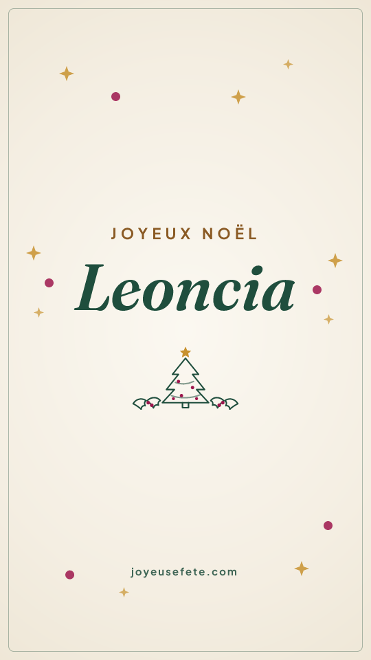 Image « Joyeux Noël Leoncia » au format story