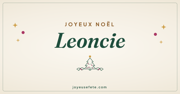Image « Joyeux Noël Leoncie » au format large