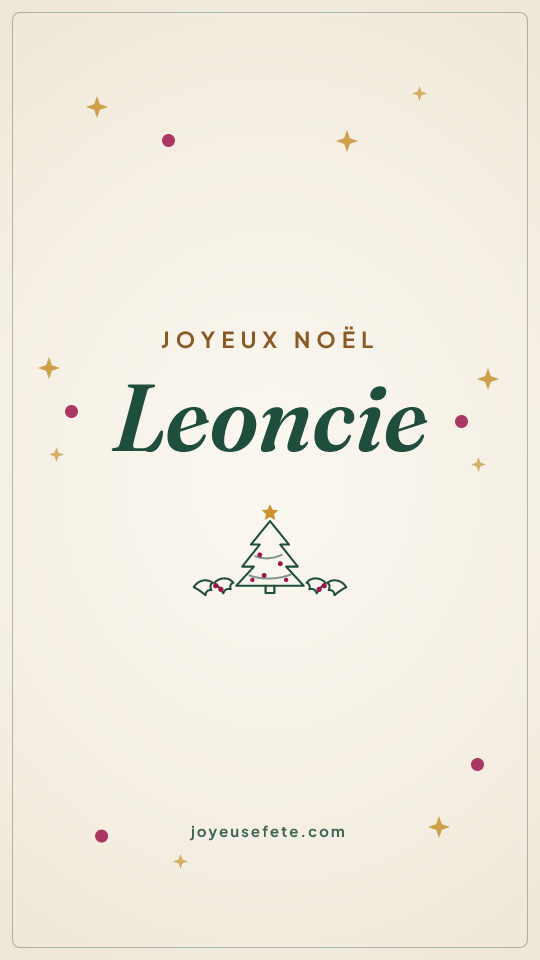 Image « Joyeux Noël Leoncie » au format story