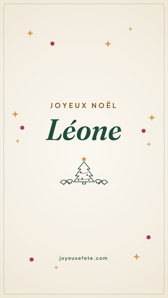 Image « Joyeux Noël Léone » au format story
