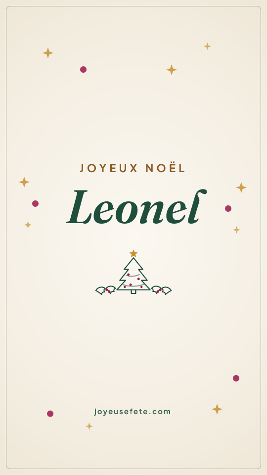 Image « Joyeux Noël Leonel » au format story