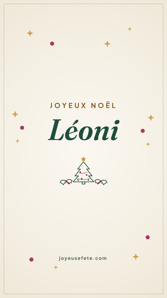 Image « Joyeux Noël Léoni » au format story