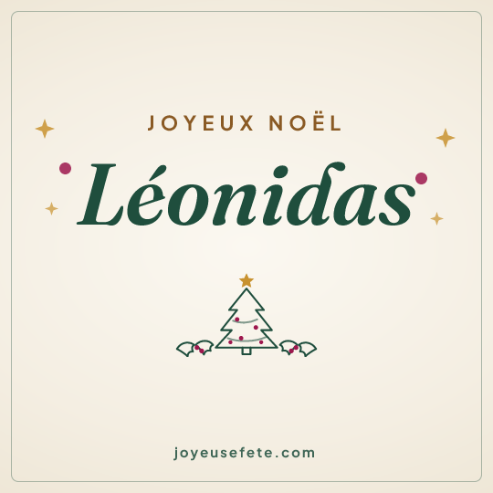 Image carrée « Joyeux Noël Léonidas » pour WhatsApp
