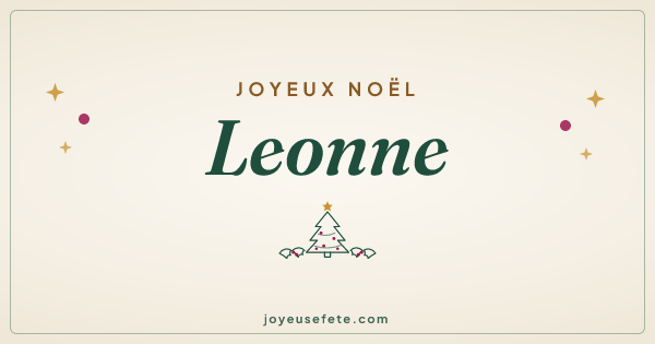Image « Joyeux Noël Leonne » au format large