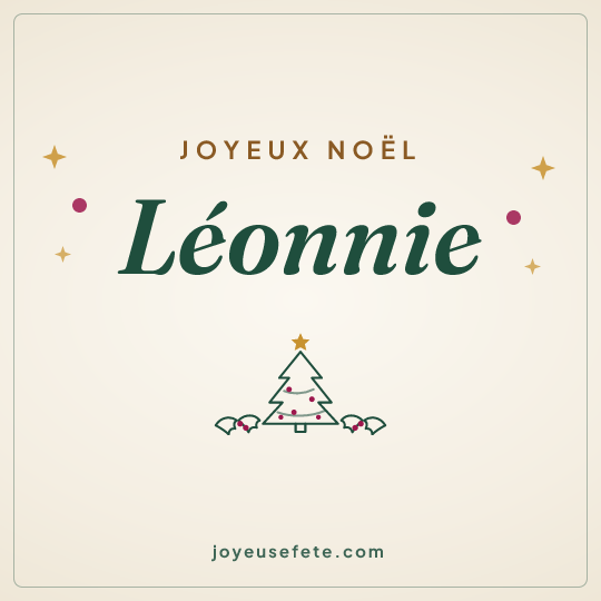 Image carrée « Joyeux Noël Léonnie » pour WhatsApp
