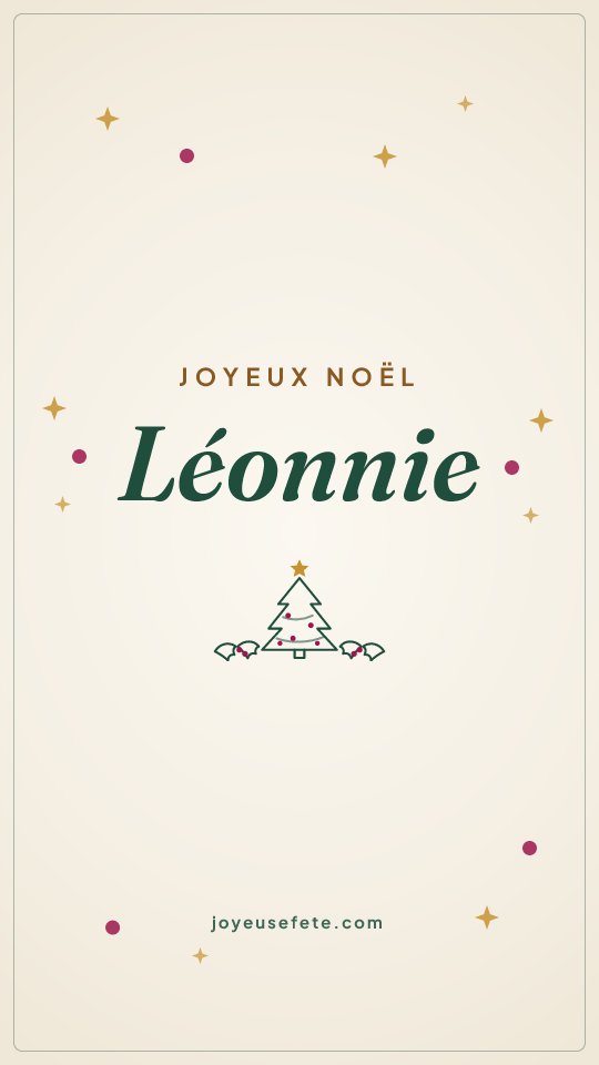 Image « Joyeux Noël Léonnie » au format story