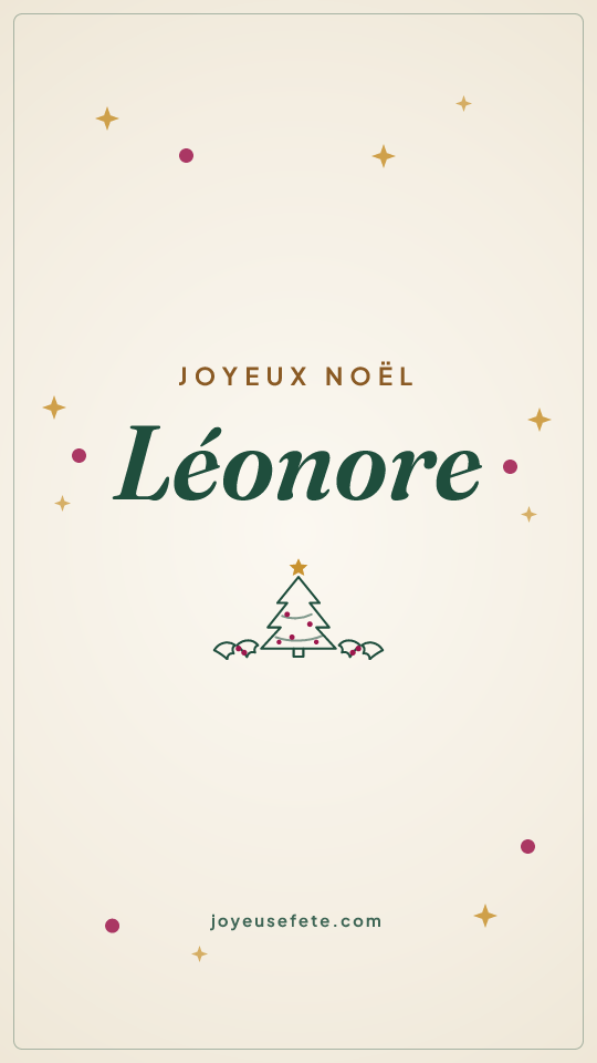 Image « Joyeux Noël Léonore » au format story