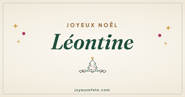 Image « Joyeux Noël Léontine » au format large