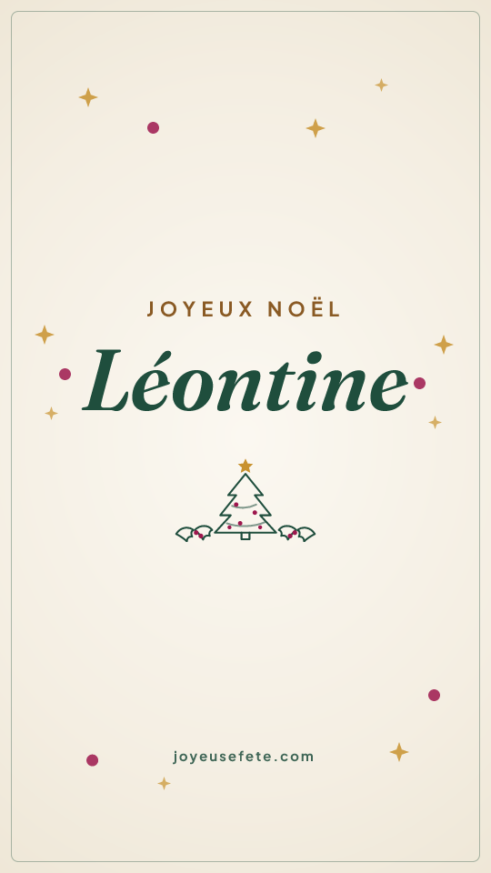 Image « Joyeux Noël Léontine » au format story