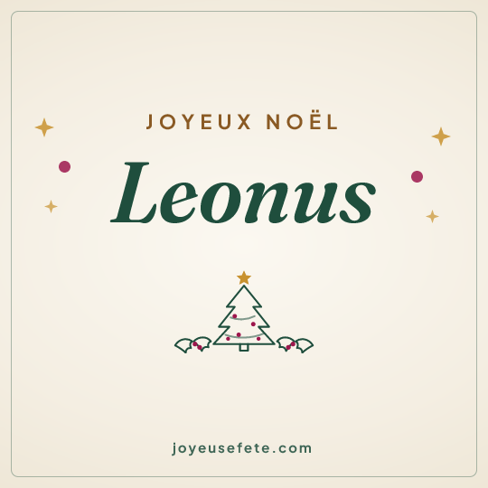 Image carrée « Joyeux Noël Leonus » pour WhatsApp
