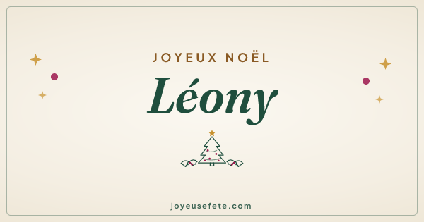 Image « Joyeux Noël Léony » au format large