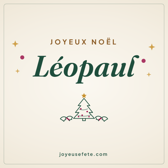Image carrée « Joyeux Noël Léopaul » pour WhatsApp