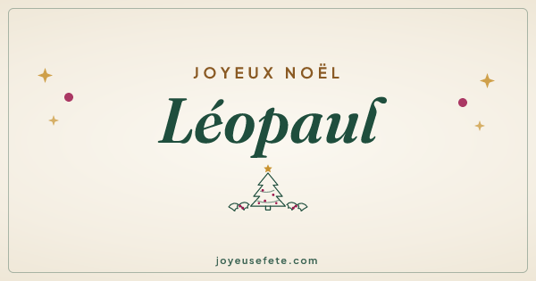 Image « Joyeux Noël Léopaul » au format large