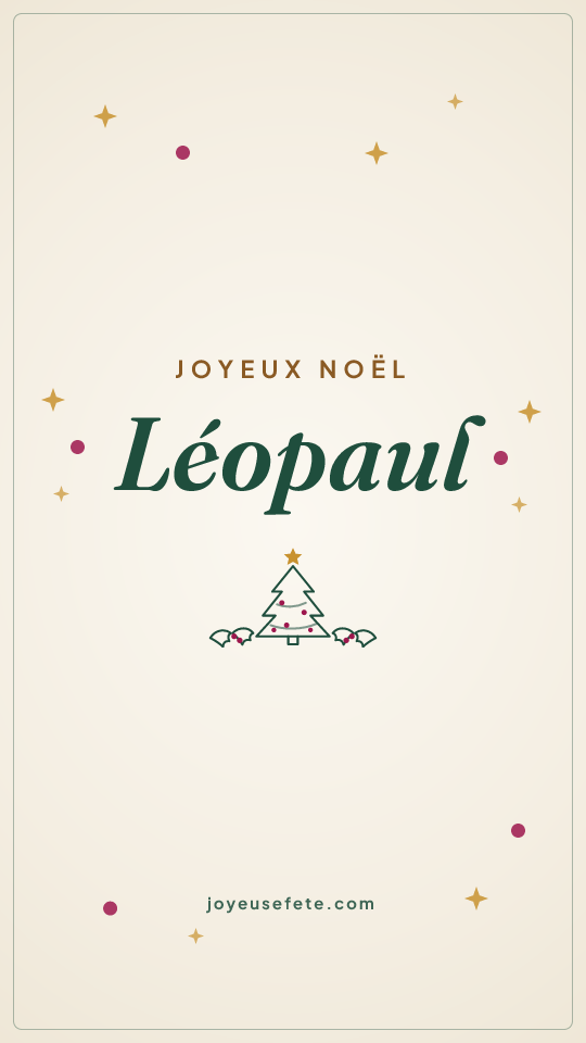 Image « Joyeux Noël Léopaul » au format story