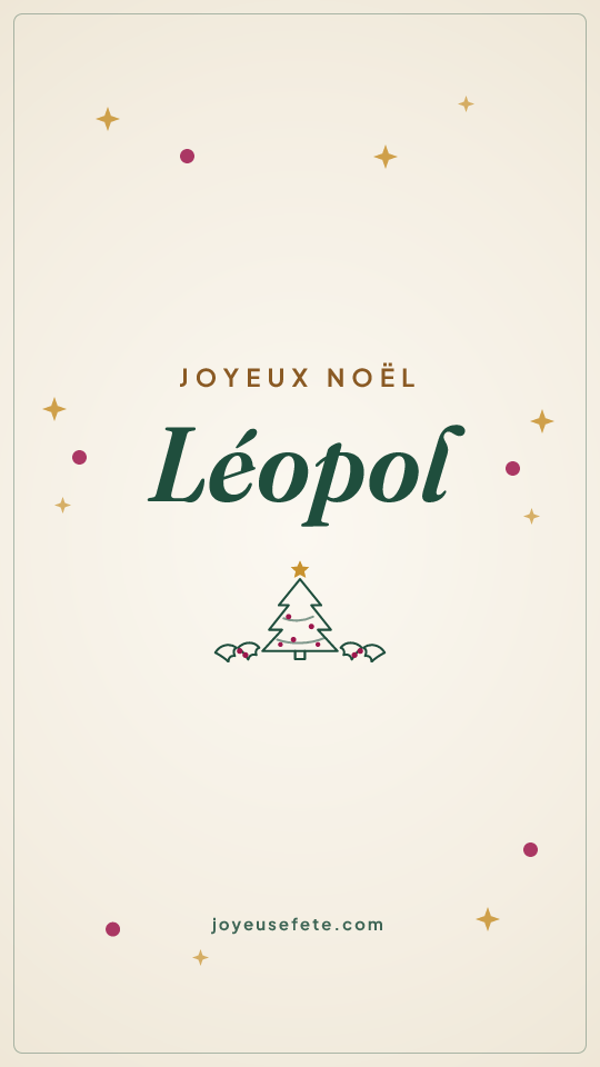 Image « Joyeux Noël Léopol » au format story