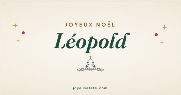 Image « Joyeux Noël Léopold » au format large