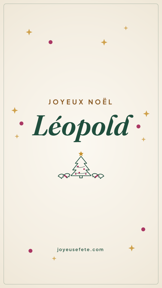 Image « Joyeux Noël Léopold » au format story