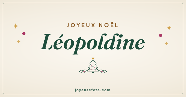 Image « Joyeux Noël Léopoldine » au format large