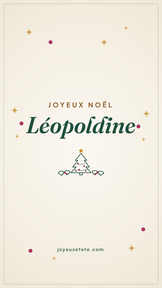 Image « Joyeux Noël Léopoldine » au format story