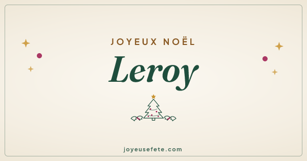 Image « Joyeux Noël Leroy » au format large