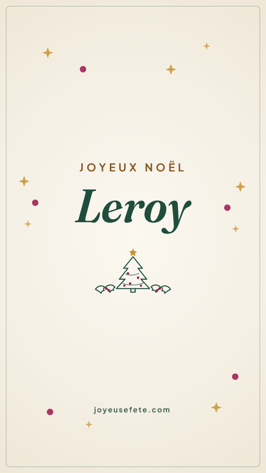 Image « Joyeux Noël Leroy » au format story