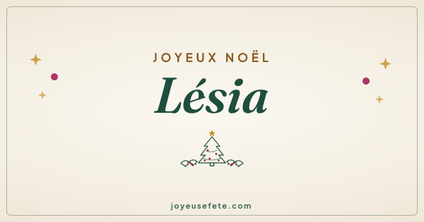 Image « Joyeux Noël Lésia » au format large