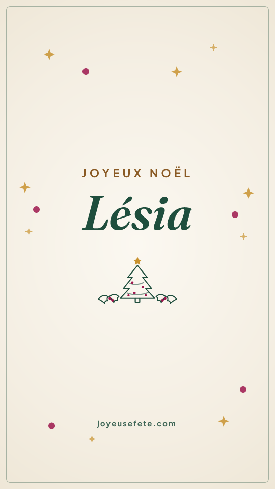 Image « Joyeux Noël Lésia » au format story