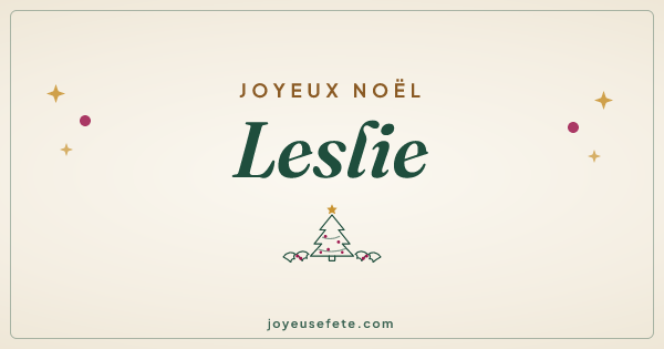 Image « Joyeux Noël Leslie » au format large