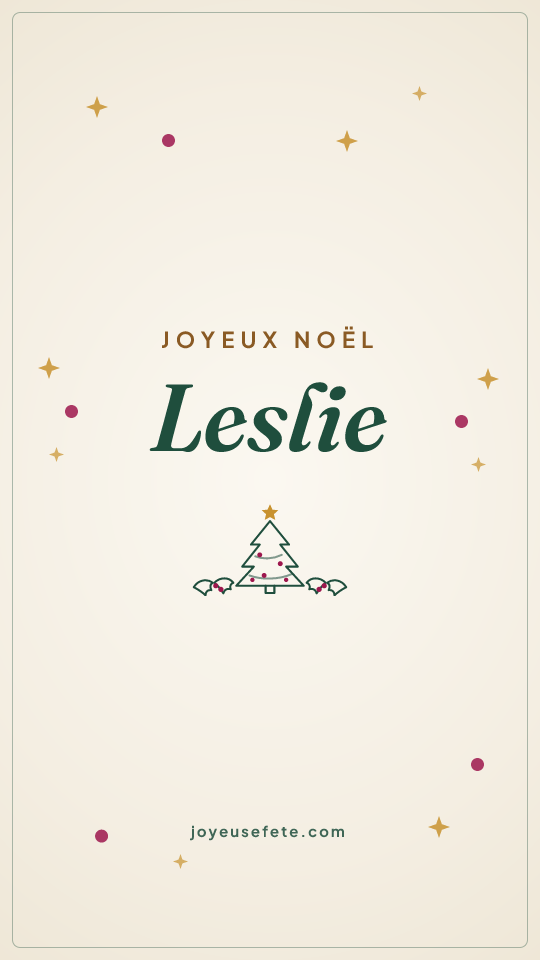 Image « Joyeux Noël Leslie » au format story