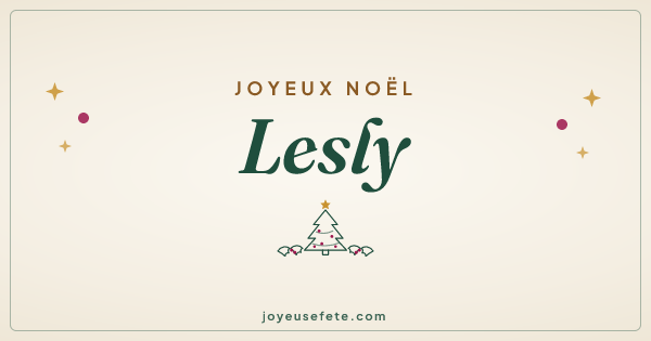 Image « Joyeux Noël Lesly » au format large