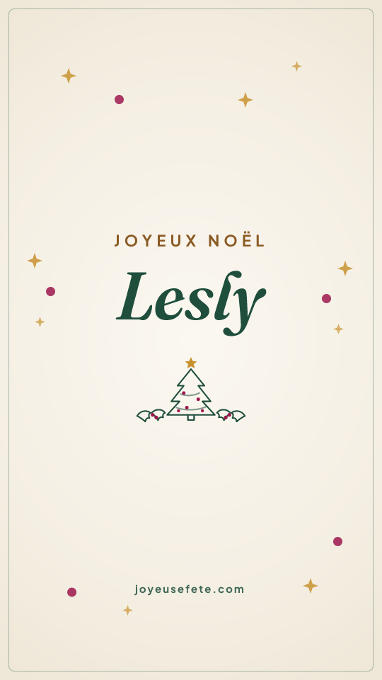 Image « Joyeux Noël Lesly » au format story