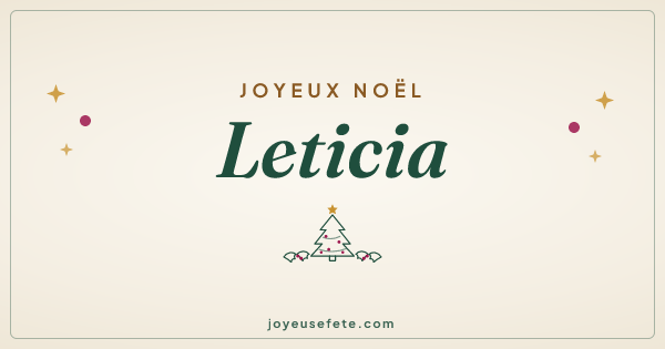 Image « Joyeux Noël Leticia » au format large