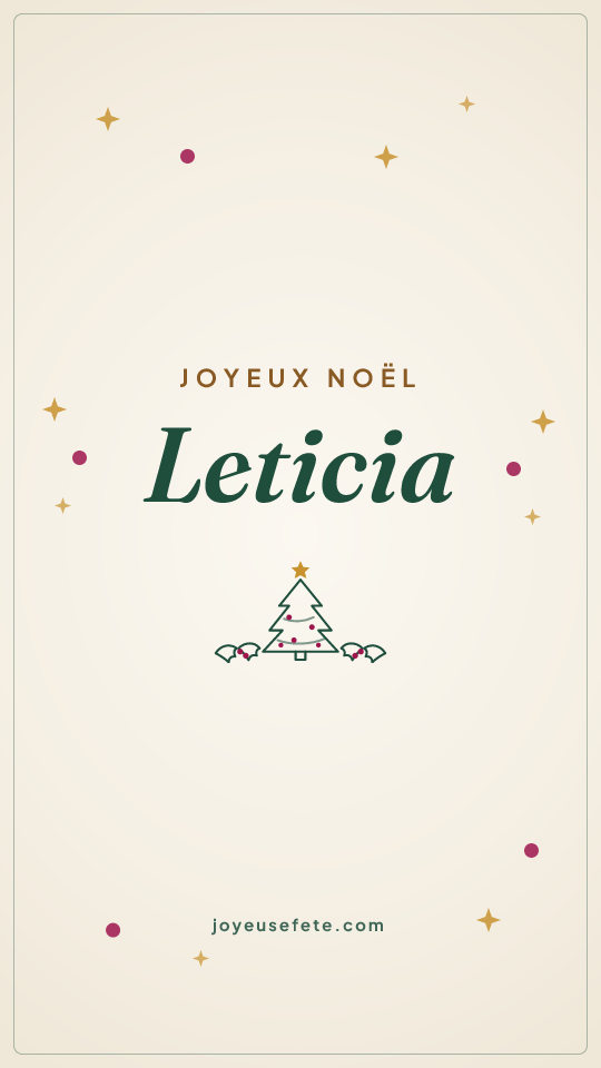 Image « Joyeux Noël Leticia » au format story
