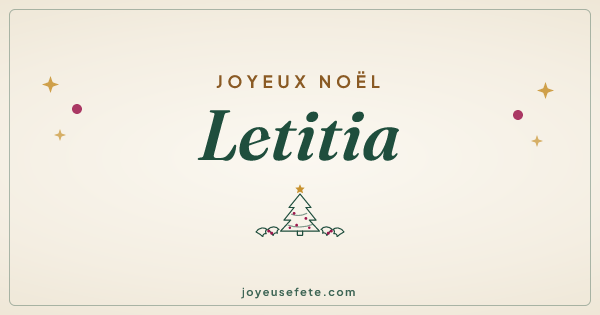 Image « Joyeux Noël Letitia » au format large