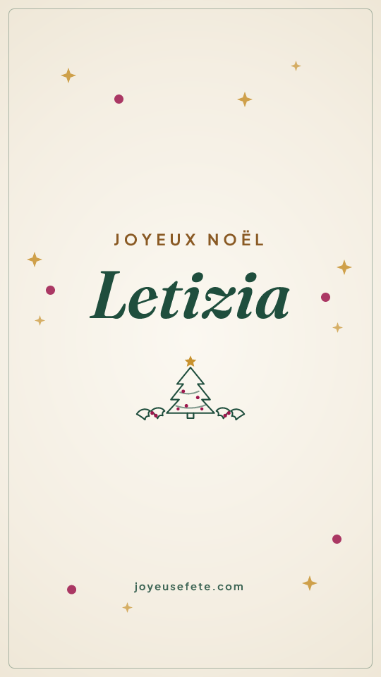 Image « Joyeux Noël Letizia » au format story