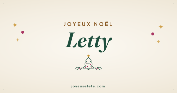Image « Joyeux Noël Letty » au format large